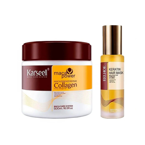 Відновлюючий набір для волосся  KARSEELL Maca Essence Repair Set(mask 500ml+oil 50ml)