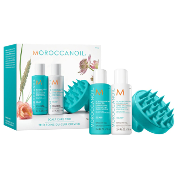 Набір для очищення шкіри голови MОROCCANOIL Scalp Care Trio (Shampoo70ml,Conditioner70ml,Scalp Brush)