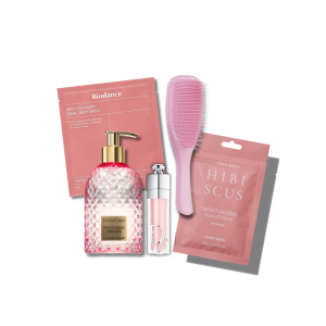 Набор Пинк муд (маска BIODANCE+маска RatedGreen+мыло VIVIAN GRAY+Блеск DIOR001+Щетка Tangle Teezer)
