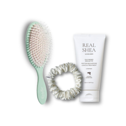 Набір Шовковий догляд  (Щітка REMILIA HAIR+резинка Forma Store S+термозахист Rated Green 50мл)