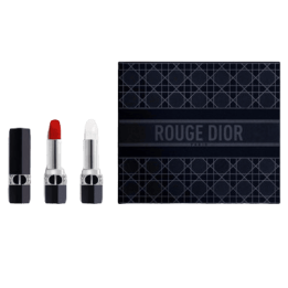 Набір футляр DIOR Rouge Dior duo collection set 999 lipstick & 000 lip balm