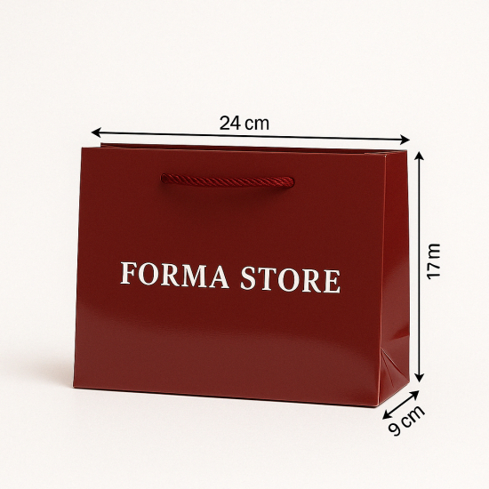 Брендовый пакет лаковый Forma Store Средний