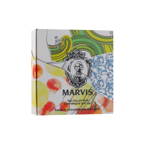 Подарочный набор MARVIS Tea Collection Kit 3х25мл (Blossom Tea, Earl Grey Tea, Creamy Matcha Tea)
