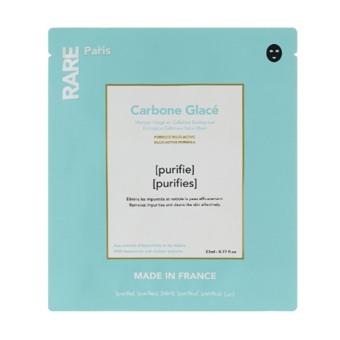 Очищающая маска для лица RARE Paris Carbone Glacé с гамамелисом и экстрактом мальвы
