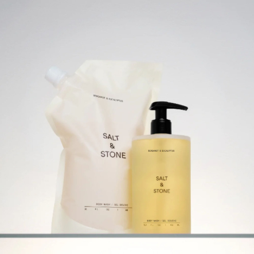 Гель для душа с ароматом бергамота, хиноки SALT&STONE Body Wash Bergamot & Hinoki Refill 946ml