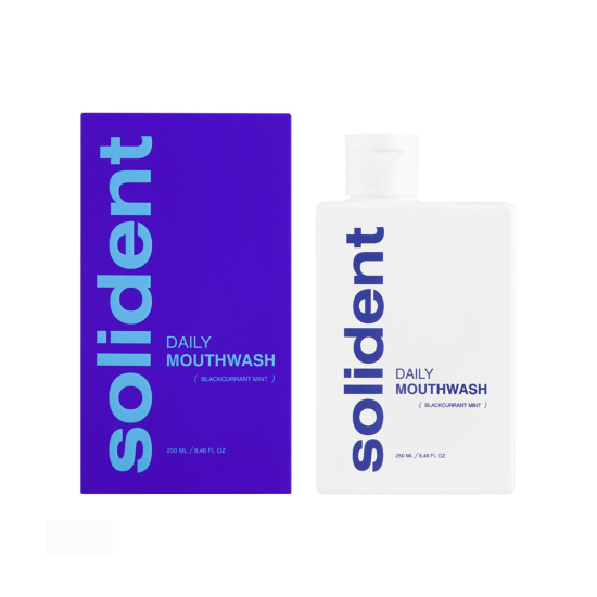 Ополіскувач для ротової порожнини SOLIDENT Daily Mouthwash 250ml зі смаком: Blackcurrant mint