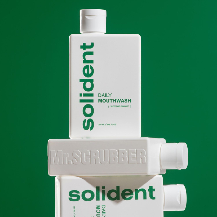 Ополіскувач для ротової порожнини SOLIDENT Daily Mouthwash 250ml зі смаком: Watermelon mint
