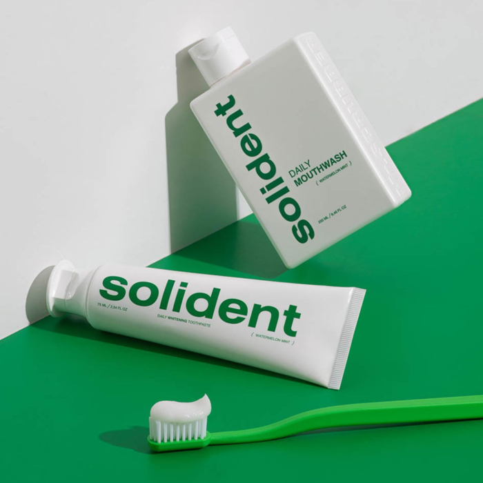 Щоденна відбілювальна зубна паста SOLIDENT Daily Whitening Toothpaste 90ml зі смаком: Watermelon mint