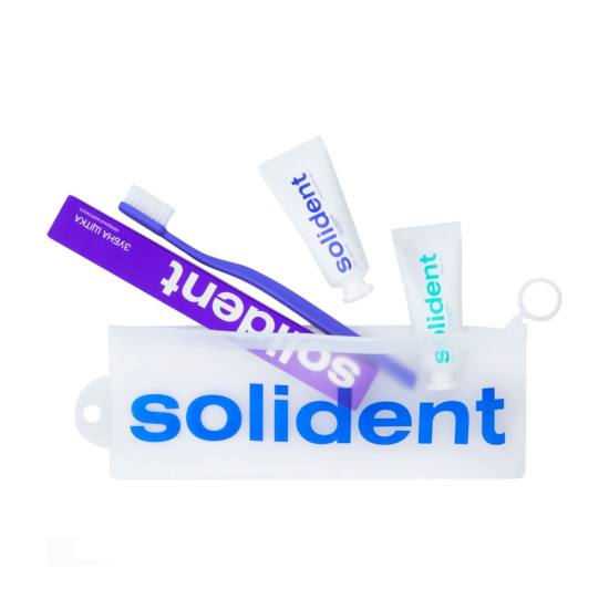 Набір для подорожей SOLIDENT Тravel kit Mint зі смаком: Black currant