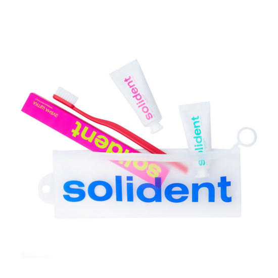 Набор для путешествий SOLIDENT Тravel kit Mint со вкусом: Peach