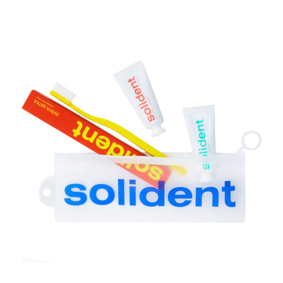 Набір для подорожей SOLIDENT Тravel kit Mint зі смаком: Pineapple