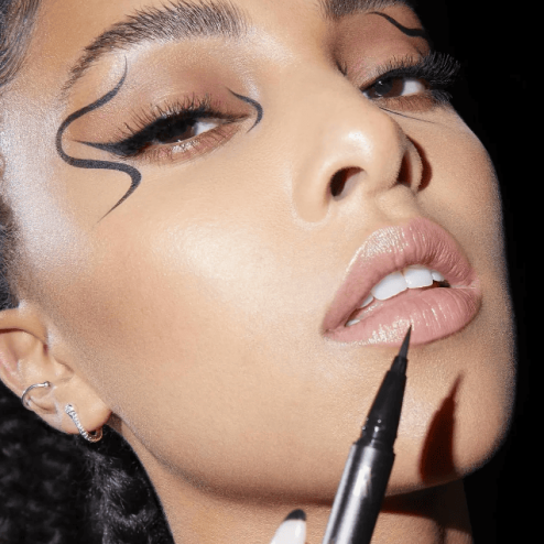 Водостійка підводка для повік із пензлем KVD Vegan Beauty Tattoo Liner Waterproof Black 0.55 ml