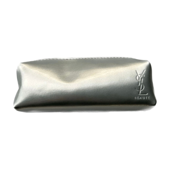 Срібна міні косметичка YVES SAINT LAURENT mini poush silver