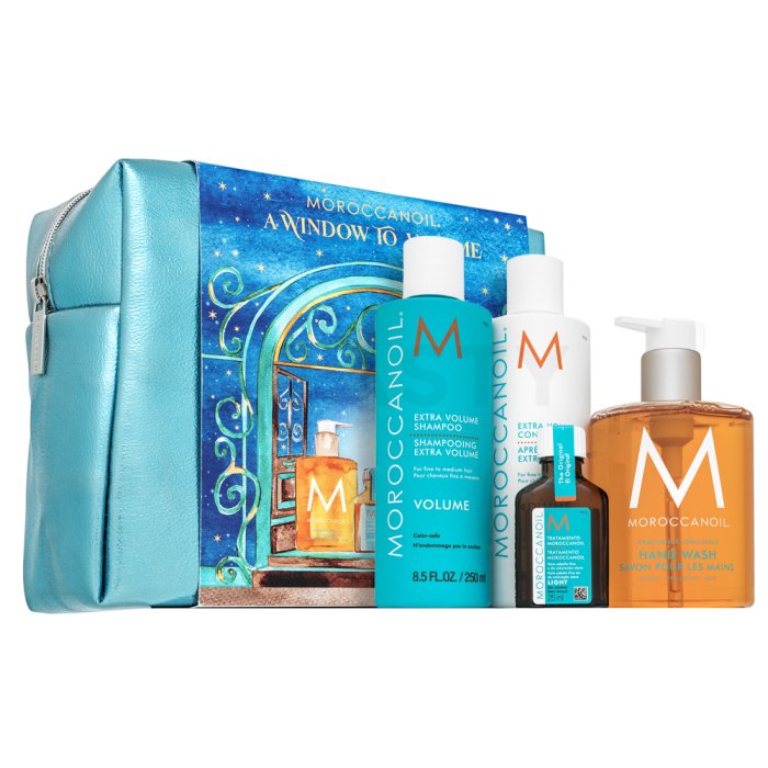 Весенний набор Moroccanoil Volume (шампунь 250мл + кондиционер 250мл + масло 25мл + жидкое мыло 360мл)