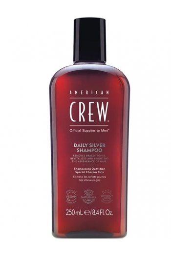 Шампунь для чоловіків для сивого волосся American Crew Silver Shampoo 250 ml