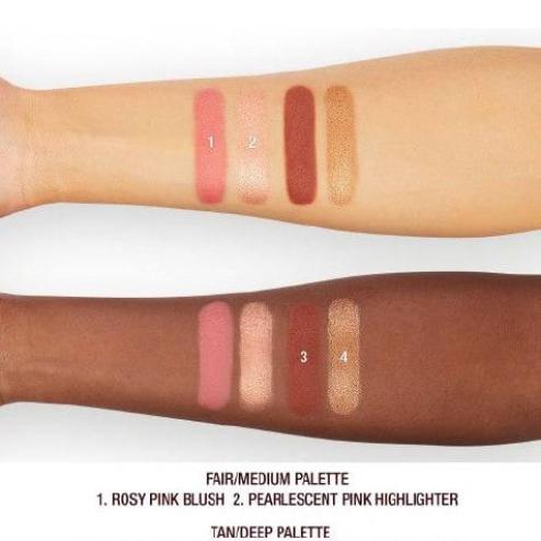 Палитра для лица CHARLOTTE TILBURY HOLLYWOOD Blush & Glow Glide Palette 7.5g в оттенке: TAN-DEEP
