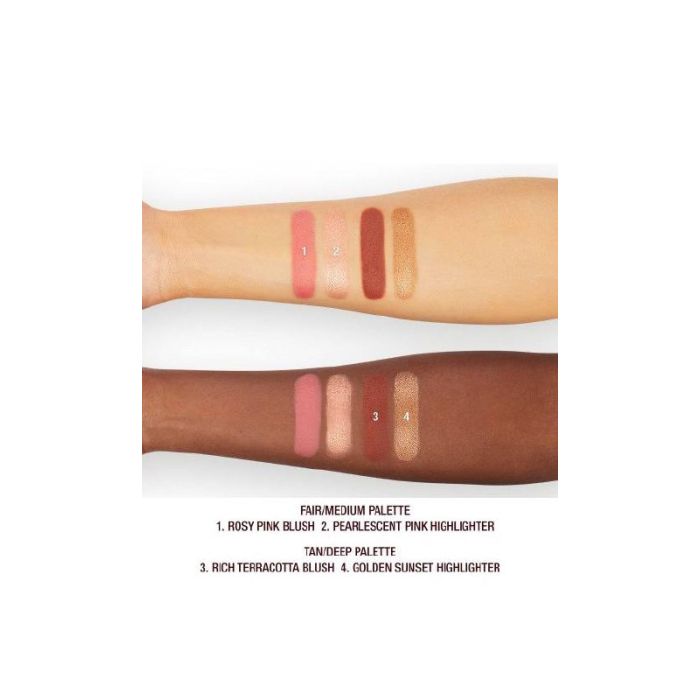 Палітра для обличчя CHARLOTTE TILBURY  HOLLYWOOD Blush & Glow Glide Palette 7.5g у відтінку: TAN-DEEP