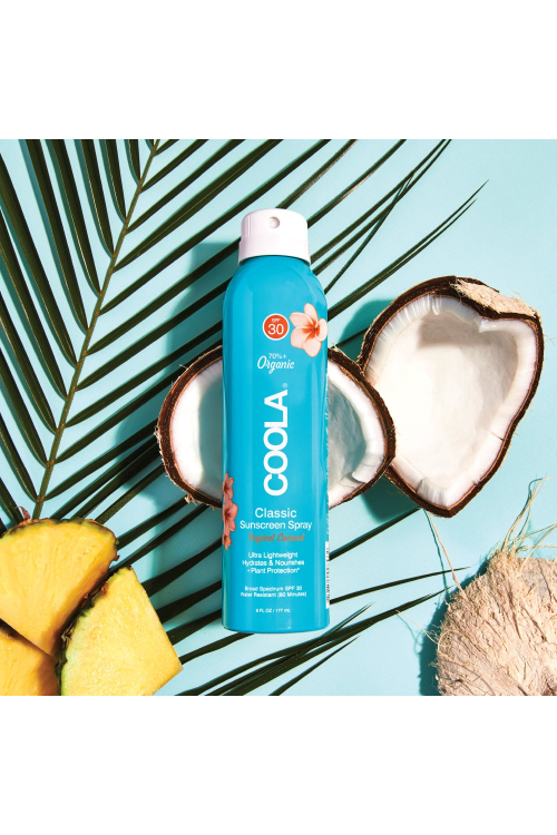 Солнцезащитный спрей для тела "Тропический кокос" SPF 30 COOLA Classic Body Sunscreen Spray Tropical Coconut, 177 ml