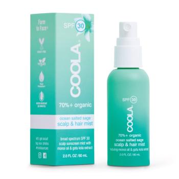 Сонцезахисний спрей для шкіри голови та волосся SPF 30 COOLA Scalp & Hair Mist Organic Sunscreen, 60 ml														