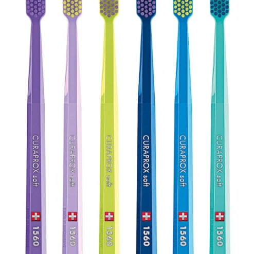 Зубна щітка Curaprox 1560 Soft (Бірюзовий+Фіолетовий)