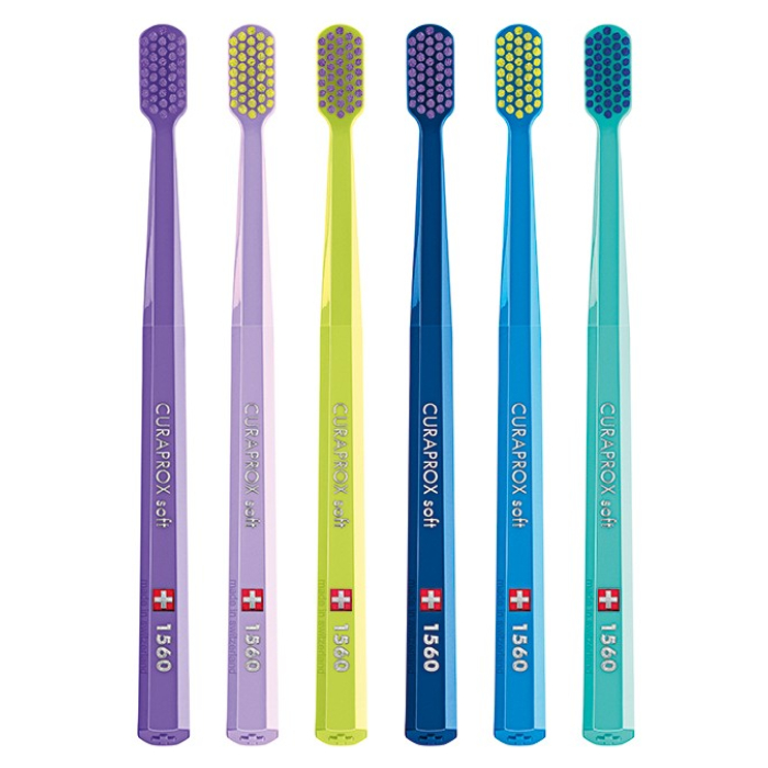 Зубная щетка Curaprox 1560 Soft (Фиолетовый+Салатовый)
