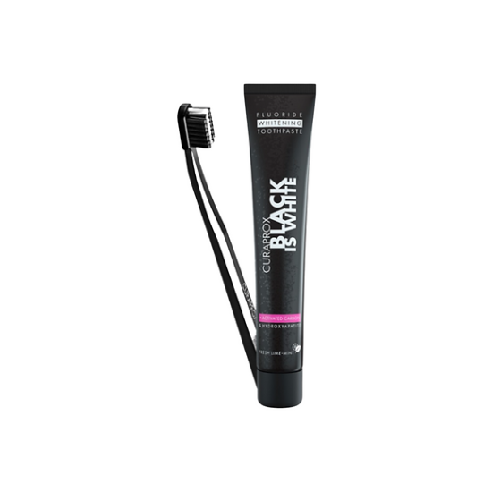 Набор отбеливающая зубная паста Curaprox BLACK IS WHITE 90ml + Зубная щетка ULTRA SOFT CS5460