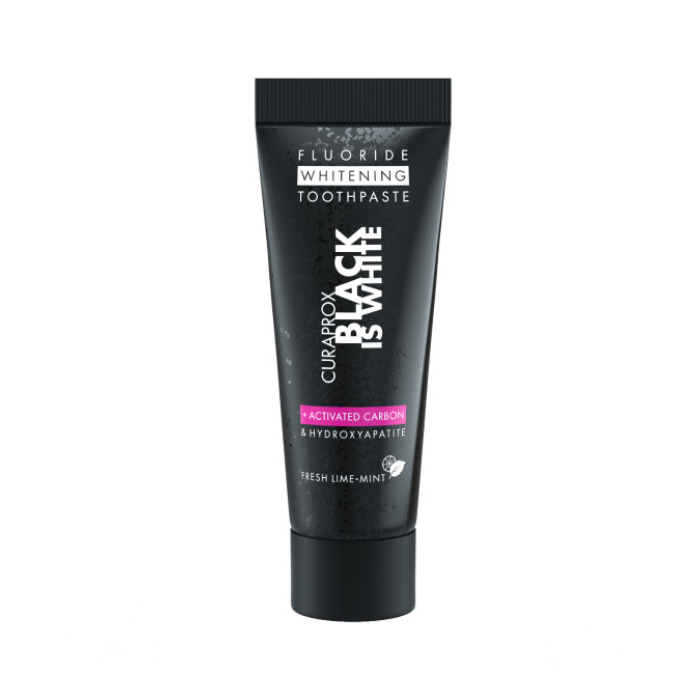 Набор отбеливающая зубная паста Curaprox BLACK IS WHITE 10ml + Зубная щетка ULTRA SOFT CS5460