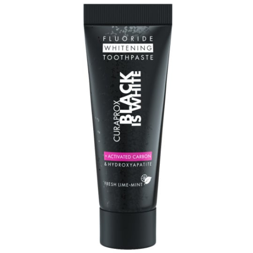 Набор отбеливающая зубная паста Curaprox BLACK IS WHITE 10ml + Зубная щетка ULTRA SOFT CS5460
