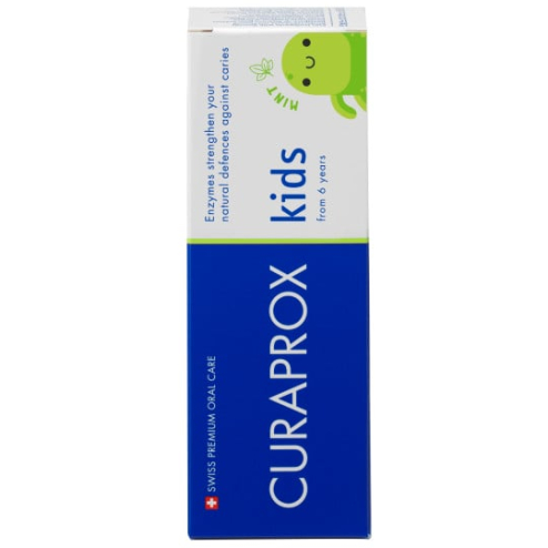 Детская зубная паста с фтором Curaprox Kids с 6-х лет МЯТА 60 мл