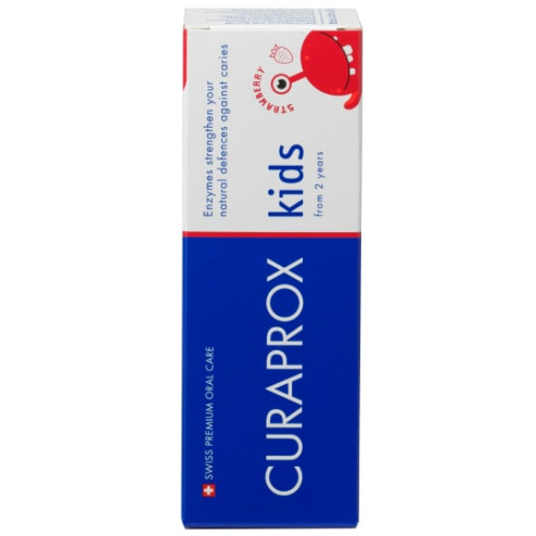 Детская зубная паста с фтором Curaprox Kids с 2-х лет Клубника 60 мл