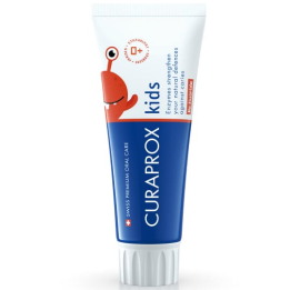 Детская зубная паста без фтора Curaprox Kids с 2-х лет Клубника 60 мл