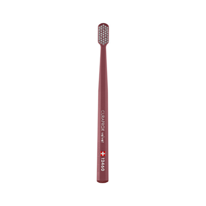 Зубная щетка Curaprox CS 12460 Velvet (Темно-красный+Серый)