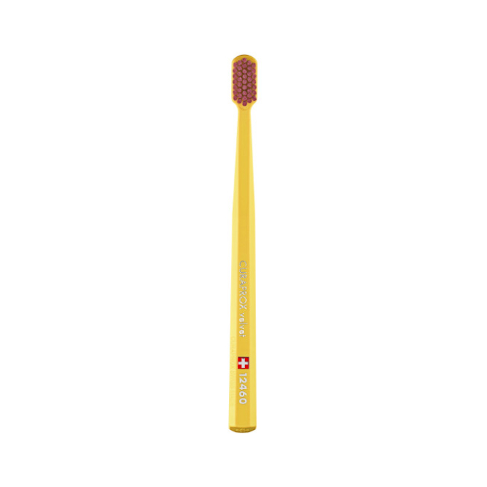 Зубная щетка Curaprox CS 12460 Velvet (Желтый+Бордо)