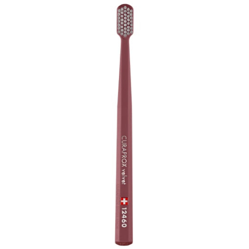 Зубная щетка Curaprox CS 12460 Velvet (Темно-красный+Серый)