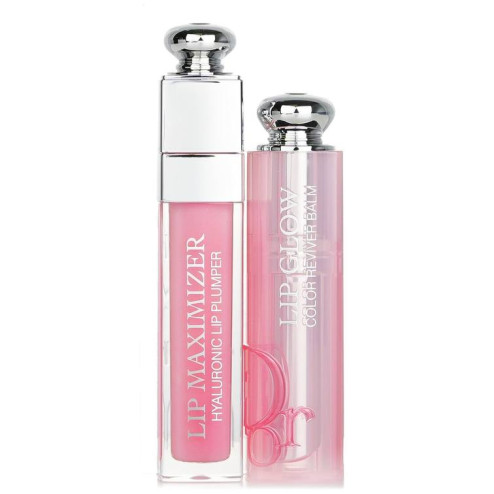 Набор для губ ( бальзам + блеск ) DIOR Addict Lip Maximizer lip glow Plump & Color 6ml+3.2g в оттенке: 001 Pink