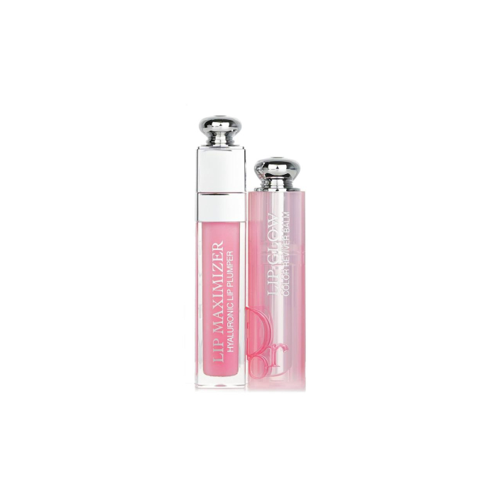 Набір для губ ( бальзам+блиск) DIOR Addict Lip Maximizer lip glow Plump & Color 6ml+3.2g у відтінку: 001 Pink