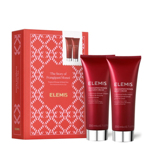 Изысканный тропический дуэт для душа и тела Франжипани Моной - The Story of Frangipani Monoi Gift Set ELEMIS