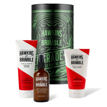 Набір по догляду за шкірою обличчя HAWKINS & BRIMBLE Face Care Gift Set (Scrub, Wash & Cream)