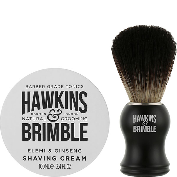 Подарунковий набір для гоління Hawkins & Brimble (Щітка для гоління та крем для гоління)
