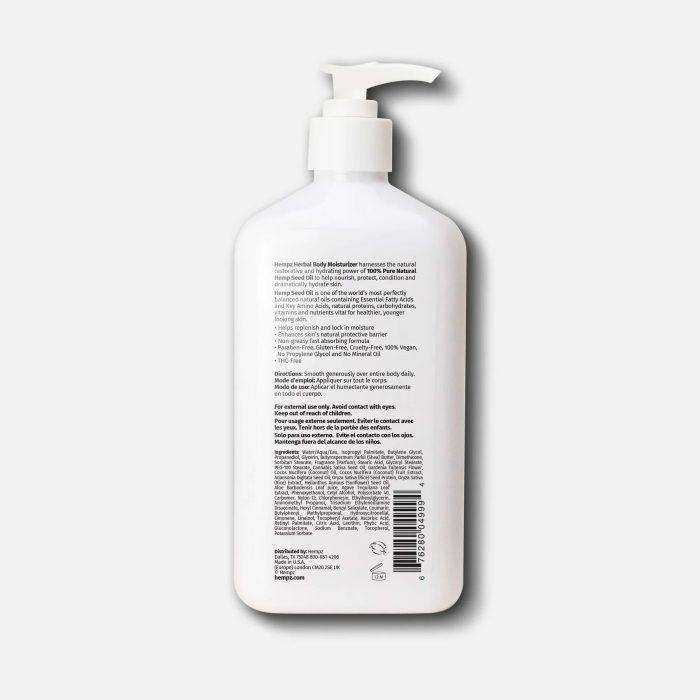 Молочко для тіла HEMPZ White Gardenia & Coconut Palm Herbal  500мл