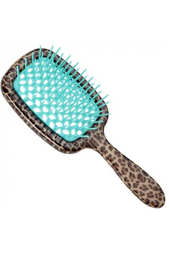 Щітка для волосся Леопардова з синім JANEKE SUPERBRUSH