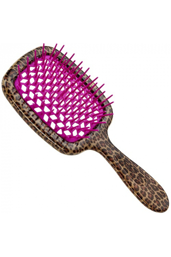 Щітка для волосся Леопардова з фуксією JANEKE SUPERBRUSH