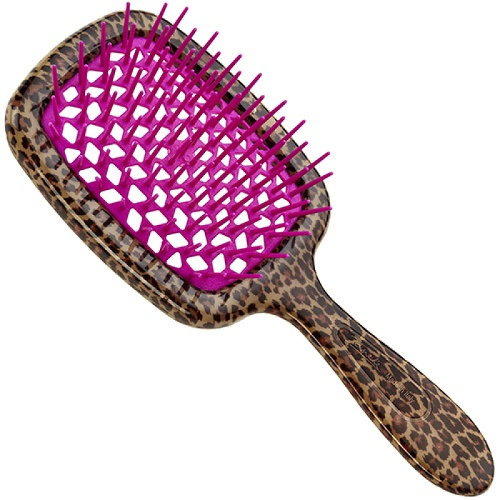 Щетка для волос Леопардовая с фуксией JANEKE SUPERBRUSH