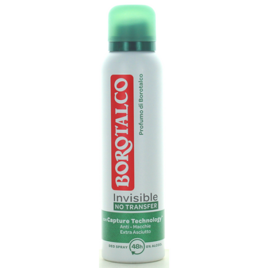 Дезодорант спрей BOROTALCO Invisible No Transfer Profumo di Borotalco 150мл