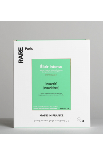 Набір з п'яти поживних масок для обличчя RARE Paris Élixir Intense з гіалуроновою кислотою та скваланом														