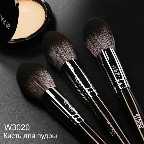 Пензлик для пудри кругла форма (синтетика) WOBS W3020