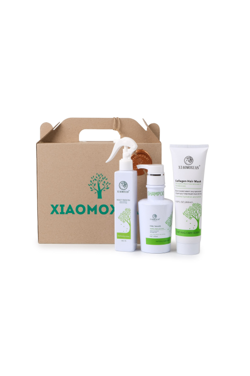 Подарочный набор Xiaomoxuan для Волосс №3: увлажняющий шампунь 300мл, Collagen Hair Mask 260 ml, несмываемый спрей кондиционер 200 мл