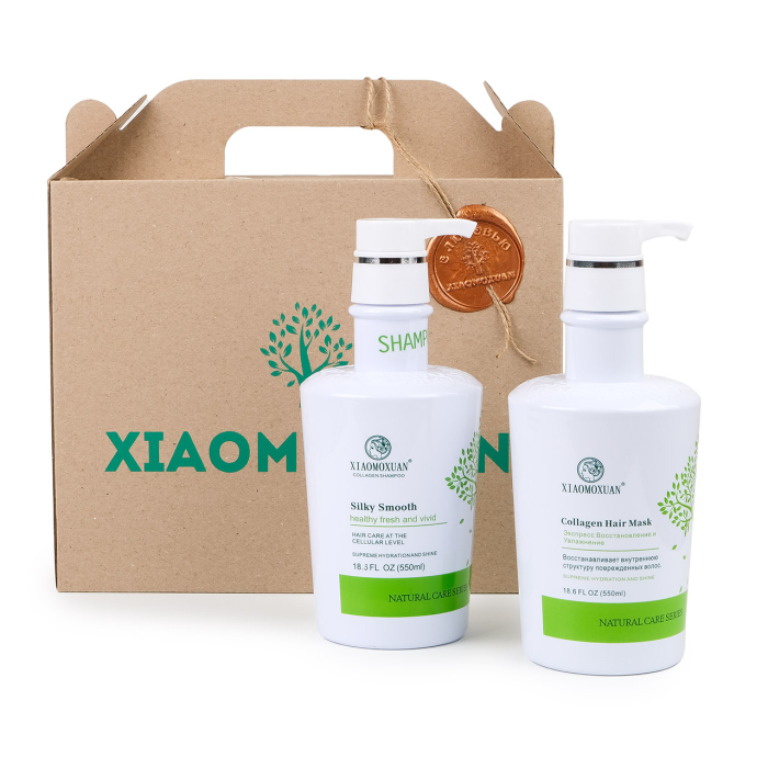 Xiaomoxuan Подарунковий набір для волосся №1: Collagen Shampoo 550 ml,  Collagen Hair Mask 550 m