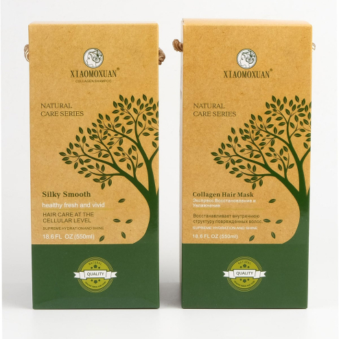 Xiaomoxuan Подарунковий набір для волосся №1: Collagen Shampoo 550 ml,  Collagen Hair Mask 550 m