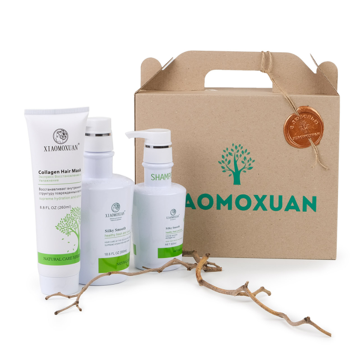 Xiaomoxuan Подарунковий Набір для Волосся №2: зволожуючий шампунь 300 мл, Collagen Hair Mask 260 ml